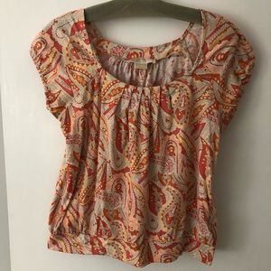 Michael Kors shortsleeved paisley print top